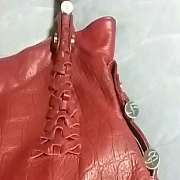 B Makowsky Genuine Leather Red Bag - Picture 4 of 6